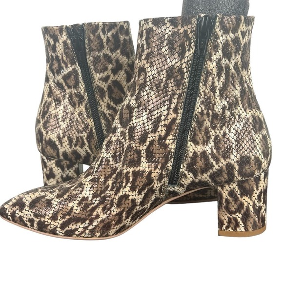 AGL MARETTE SNAKE EMBOSSED LEATHER ANKLE BOOTS IN LEOPARD NWOB‎ WOMEN'S SIZE 36 - Picture 7 of 13
